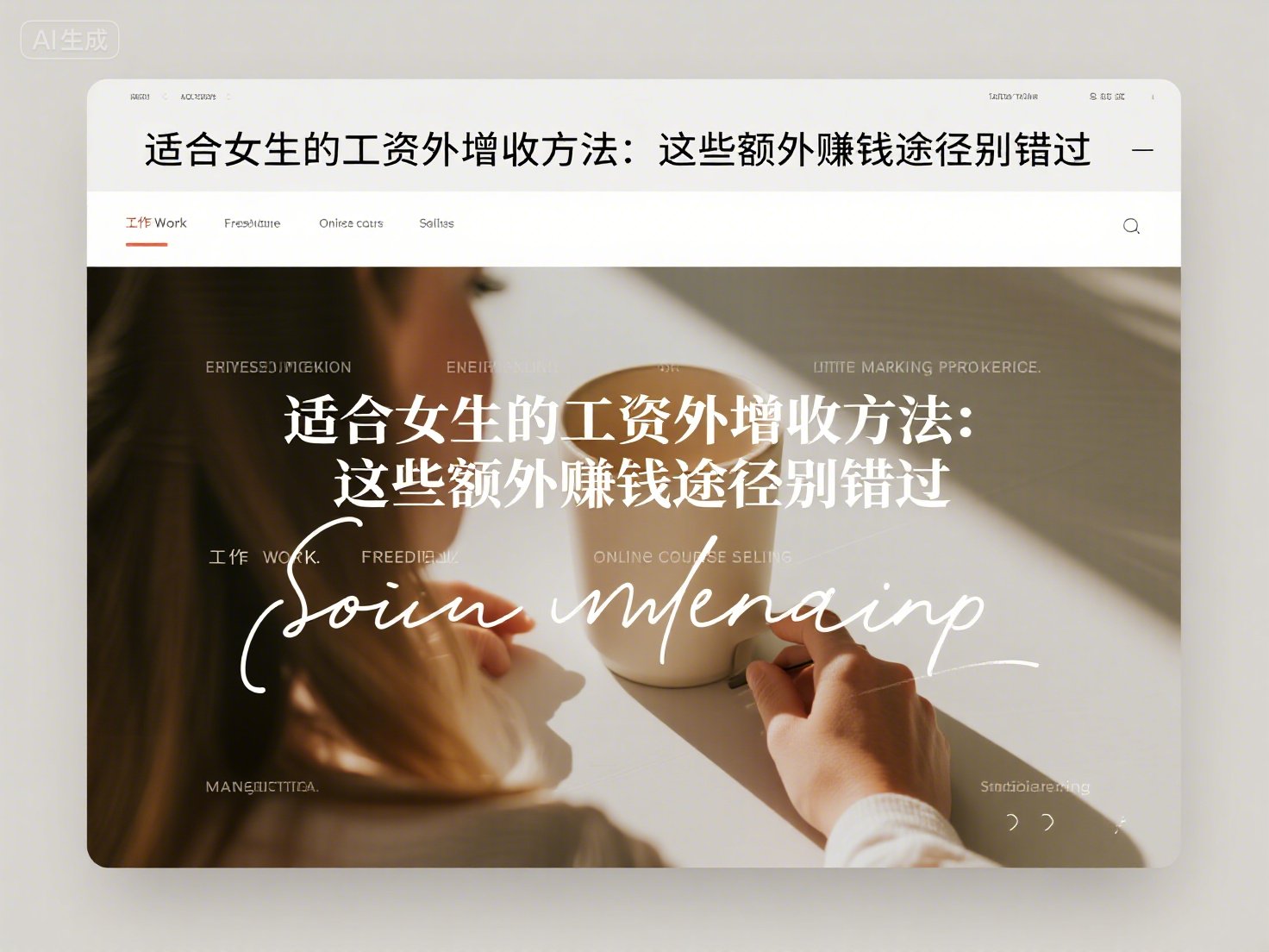 女生提升“睡后收入”指南：这些额外赚钱方法值得试-第1张图片